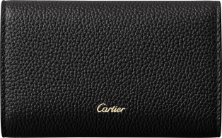 キーケース パンテール グラフィック  ブラック カーフスキン、ゴールドフィニッシュ