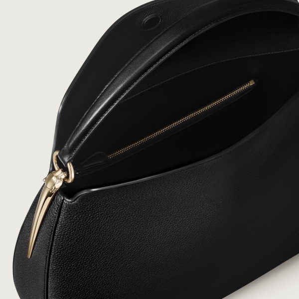 ミディアム ホーボーバッグ 
パンテール ドゥーブル  グレイン ブラック カーフスキン