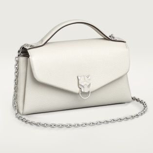 ナノ バッグ パンテール グラフィック  ソルトホワイト グレインド カーフスキン、パラジウムフィニッシュ