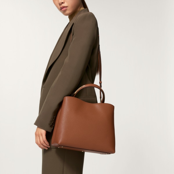 ミディアム バッグ 
パンテール ドゥーブル  キャラメル グレイン カーフスキン