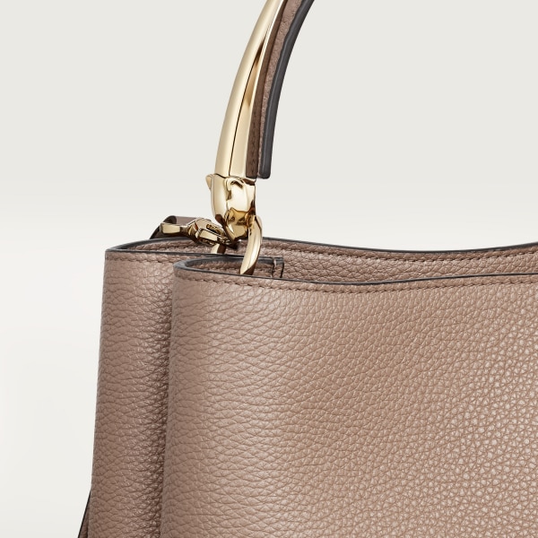 スモール バッグ 
パンテール ドゥーブル  クレイカラー カーフスキン、ゴールドフィニッシュ