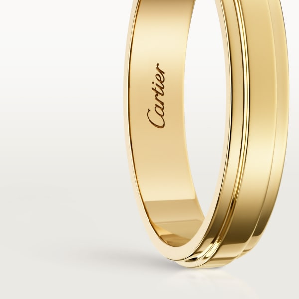 カルティエ ダムール ウェディングリング、幅3.5mm イエローゴールド
