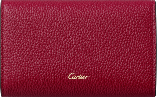 キーケース パンテール グラフィック  ボルドーカラー カーフスキン、ゴールドフィニッシュ