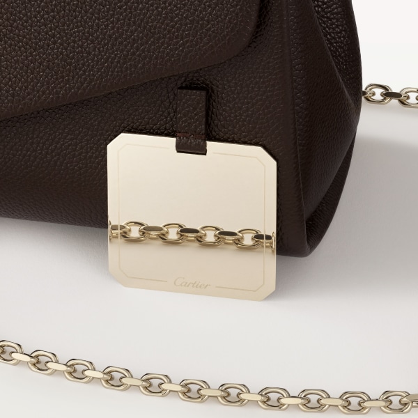 スモール バッグ パンテール グラフィック  トンカブラウン グレイン カーフスキン、ゴールドフィニッシュ