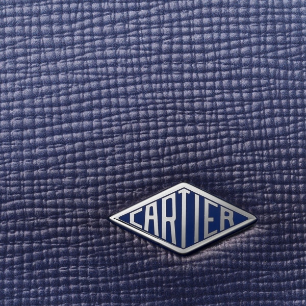 カード ホルダー ロザンジュ  ディープブルー＆クラウドグレー グラデーションカーフスキン、パラジウム＆エナメルフィニッシュ