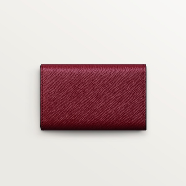 【日本限定】 キーケース C ドゥ カルティエ  チェリーレッド テクスチャー カーフスキン、ゴールドフィニッシュ