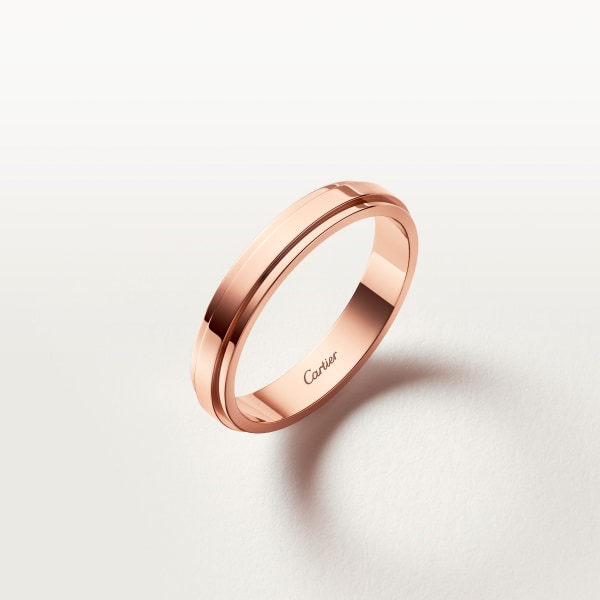 カルティエ ダムール ウェディングリング、幅3.5mm ピンクゴールド