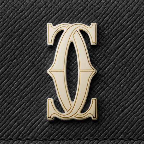 【日本限定】 キーケース C ドゥ カルティエ  ブラック テクスチャー カーフスキン、ゴールドフィニッシュ