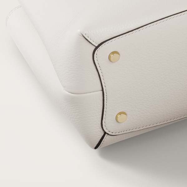 スモール バッグ 
パンテール ドゥーブル  ソルトホワイト カーフスキン、ゴールドフィニッシュ