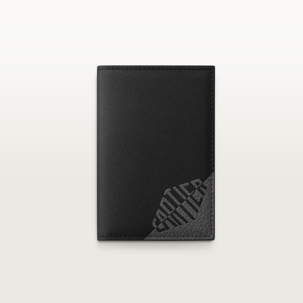 カード ホルダー ロザンジュ シャドウ  ブラック＆アンセラサイト カーフスキン