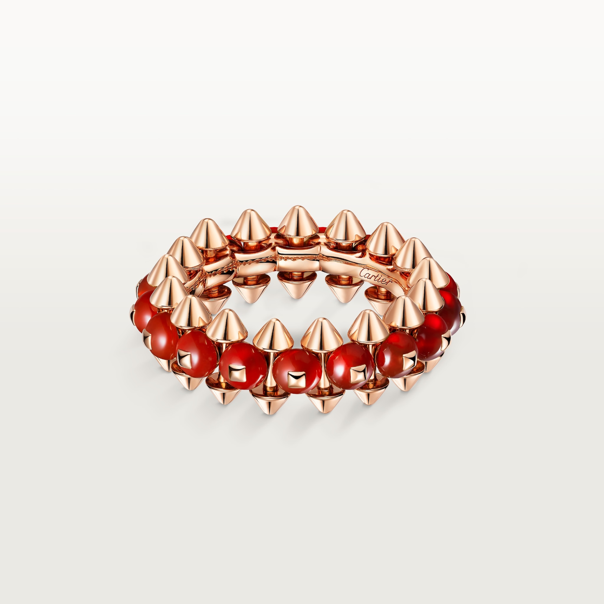 クラッシュ ドゥ カルティエ リング、レッドダイド アゲートピンクゴールド、レッドダイド アゲート