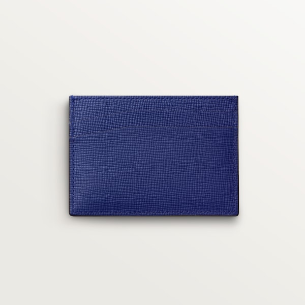 カード ホルダー ロザンジュ  グレインド インクブルー カーフスキン、インクブルー エナメル、パラジウムフィニッシュ

