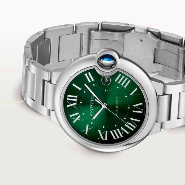 バロン ブルー ドゥ カルティエ ウォッチ 40mm、自動巻きメカニカルムーブメント、スティール