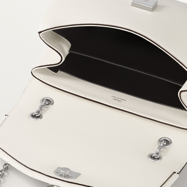 スモール バッグ パンテール グラフィック  ソルトホワイト グレインド カーフスキン、ゴールドフィニッシュ