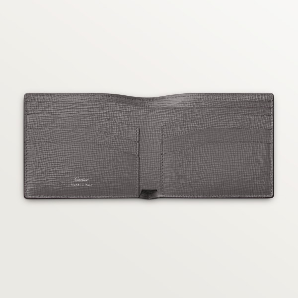 カルティエ ロザンジュ 二つ折りウォレット
 グレー グレインド カーフスキン、グレーエナメル、パラジウムフィニッシュ