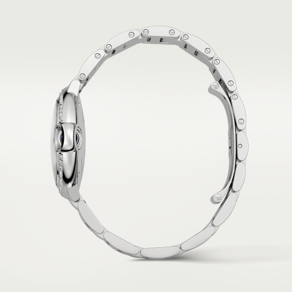 バロン ブルー ドゥ カルティエ ウォッチ 33mm、自動巻きメカニカルムーブメント、スティール、ダイヤモンド
