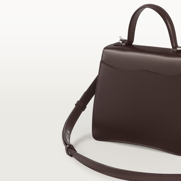 スモール バッグ パンテール C  トンカブラウン カーフスキン、パラジウムフィニッシュ、ゼブラ モチーフ