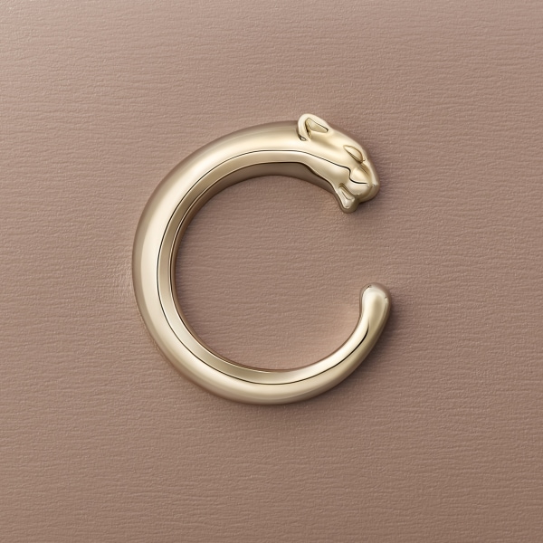 ウォレット パンテール C  クレイカラー グレインド カーフスキン、ゴールドフィニッシュ