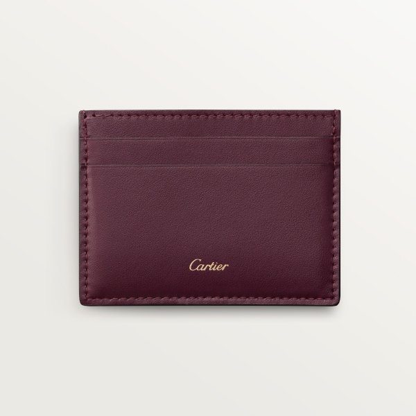 カード ホルダー カルティエ キャラクターズ プラム カーフスキン、ゴールドフィニッシュ