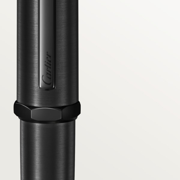 サントス デュモン ペン メタル＆ブラックADLC加工、パラジウムフィニッシュ